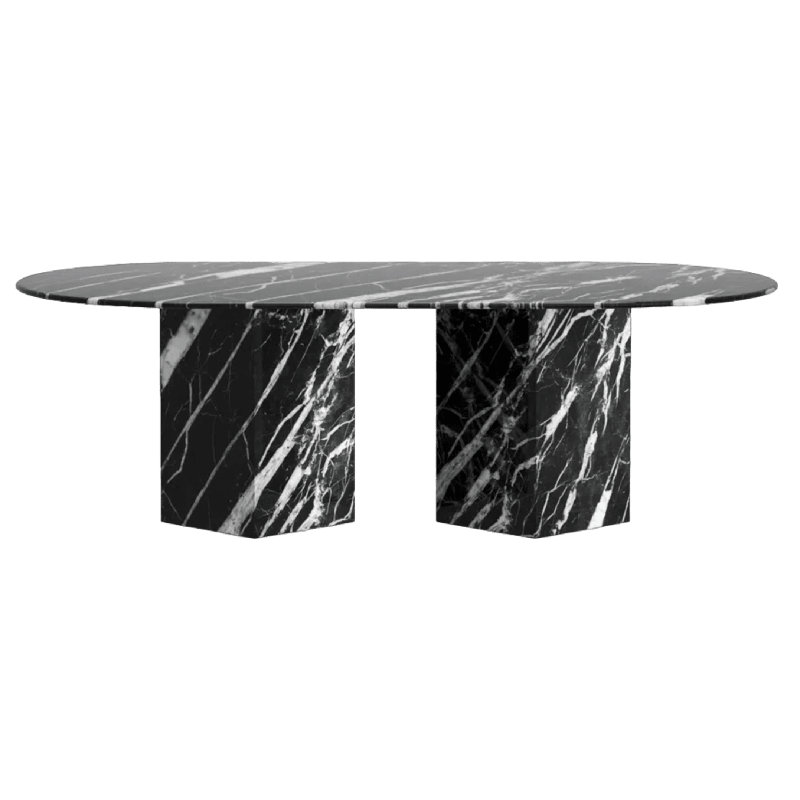 BETACH Genuine Marble Dining Room Table 8Seater Black Marble Wayfair